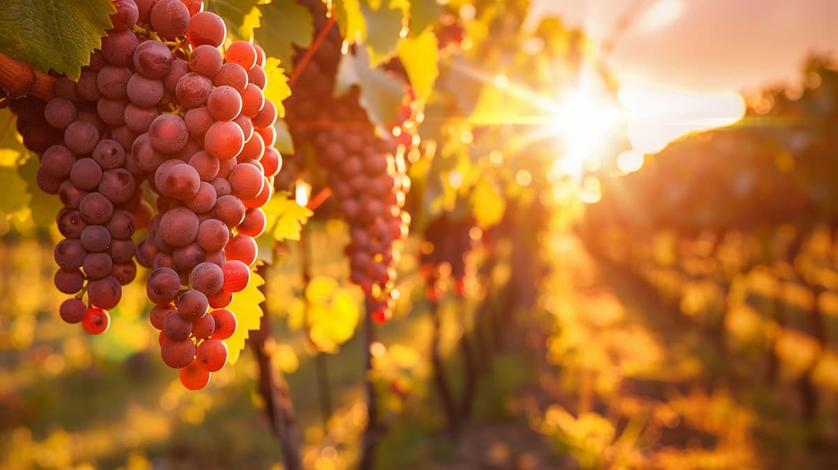 domaine viticole au soleil